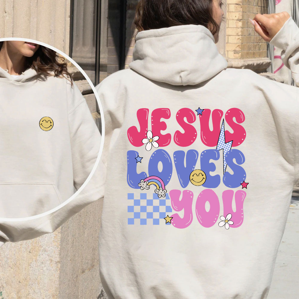 Jesus Love You Christian Fleece Hoodie Set