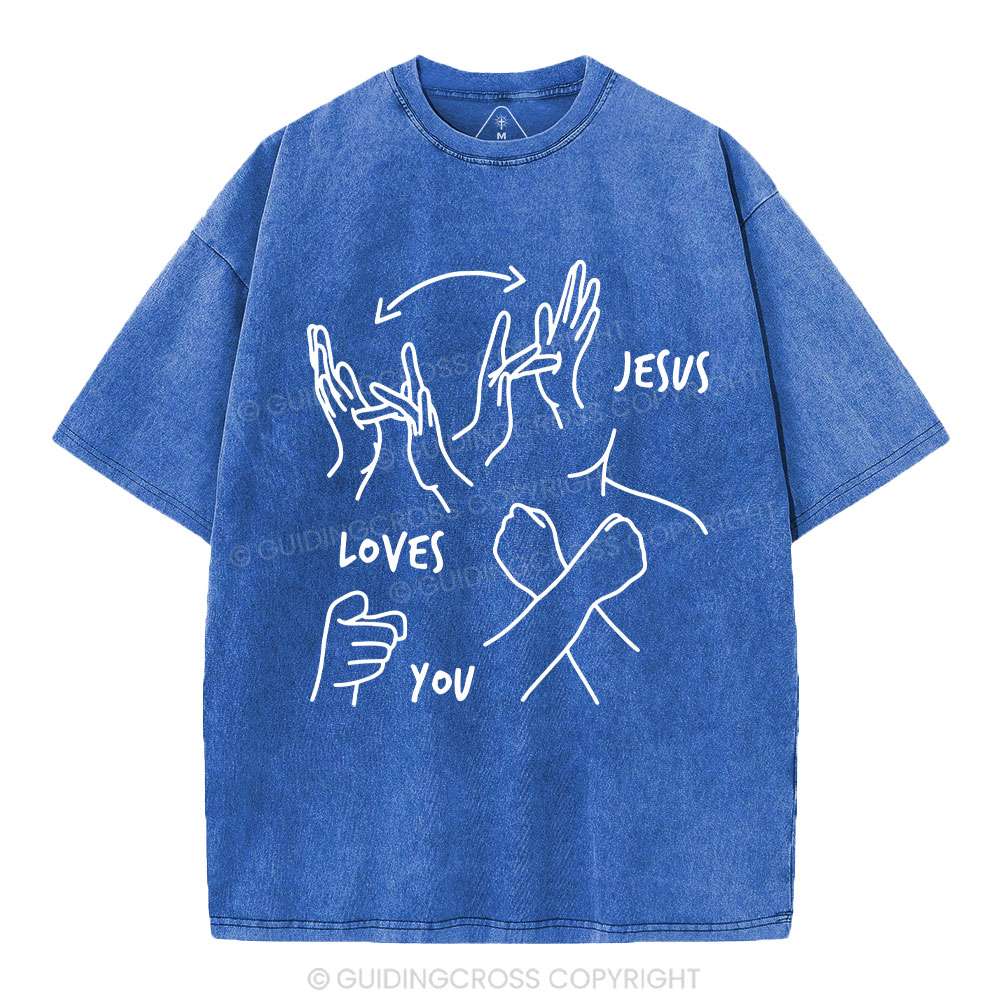 Jesus Love You Christian Washed T-Shirt