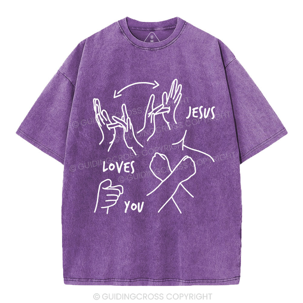 Jesus Love You Christian Washed T-Shirt