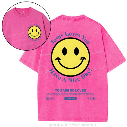 Jesus Love You Christian Washed T-Shirt