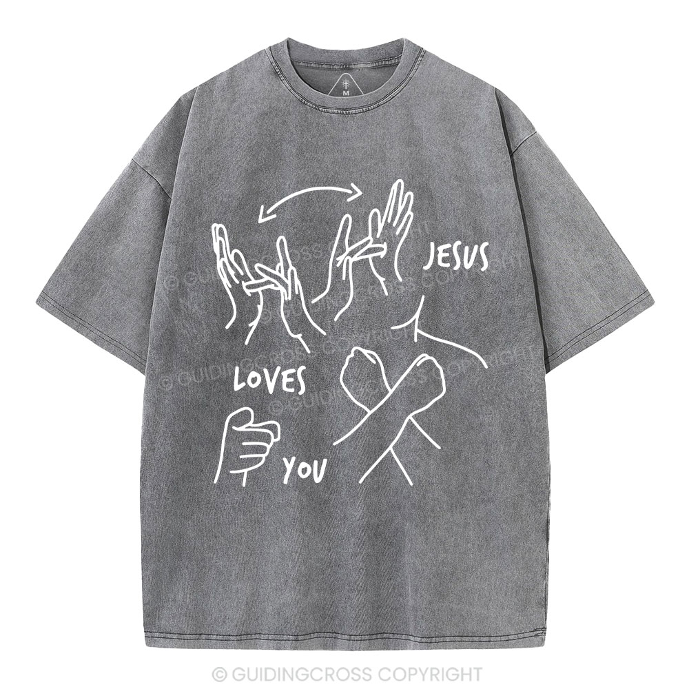 Jesus Love You Christian Washed T-Shirt