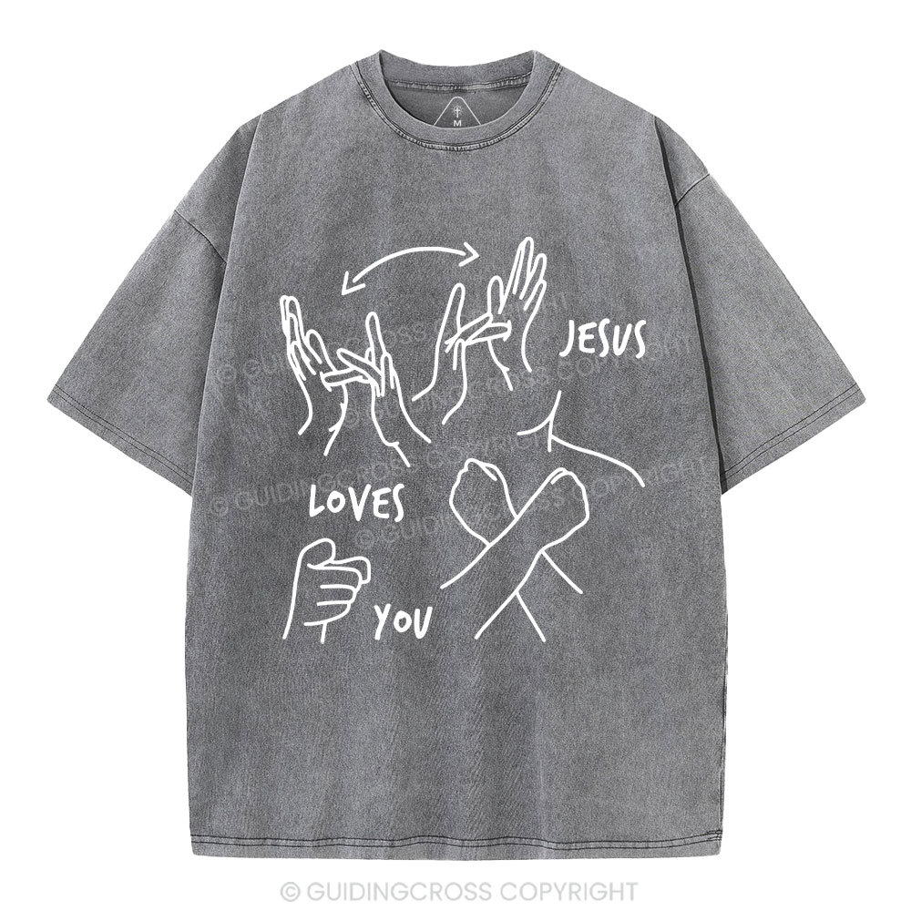Jesus Love You Christian Washed T-Shirt