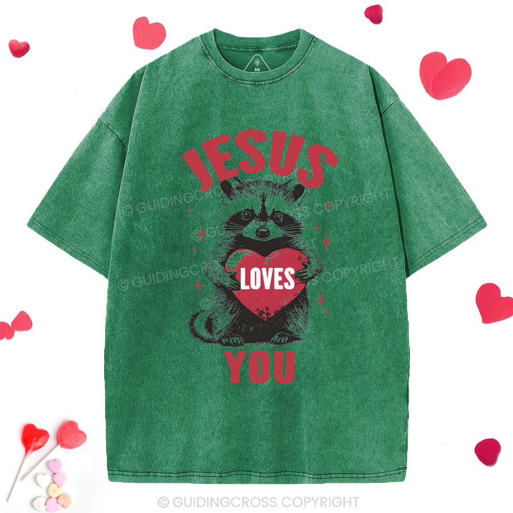 Jesus Love You Christian Washed T-Shirt