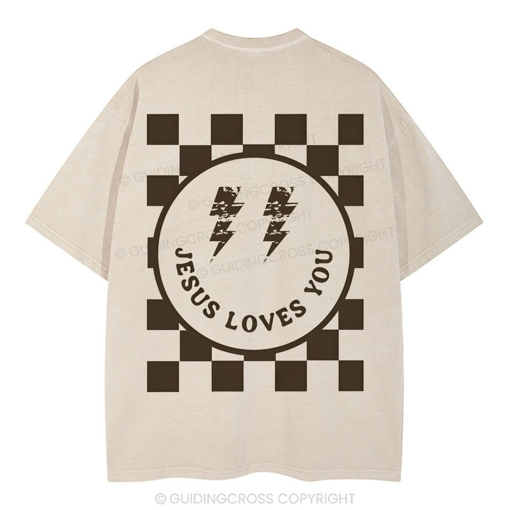Jesus Love You Christian Washed T-Shirt