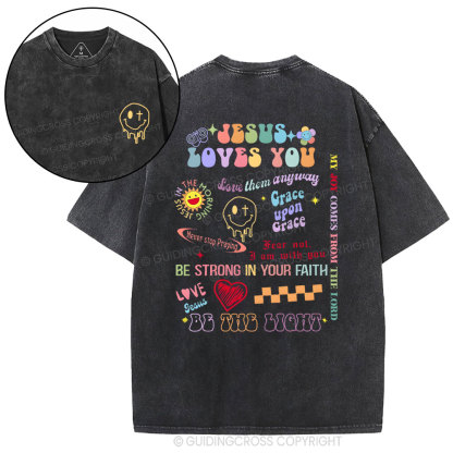 Jesus Love You Christian Washed T-Shirt