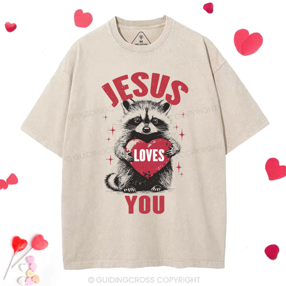 Jesus Love You Christian Washed T-Shirt