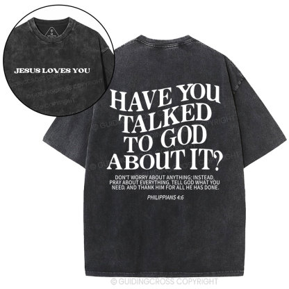 Jesus Love You Christian Washed T-Shirt