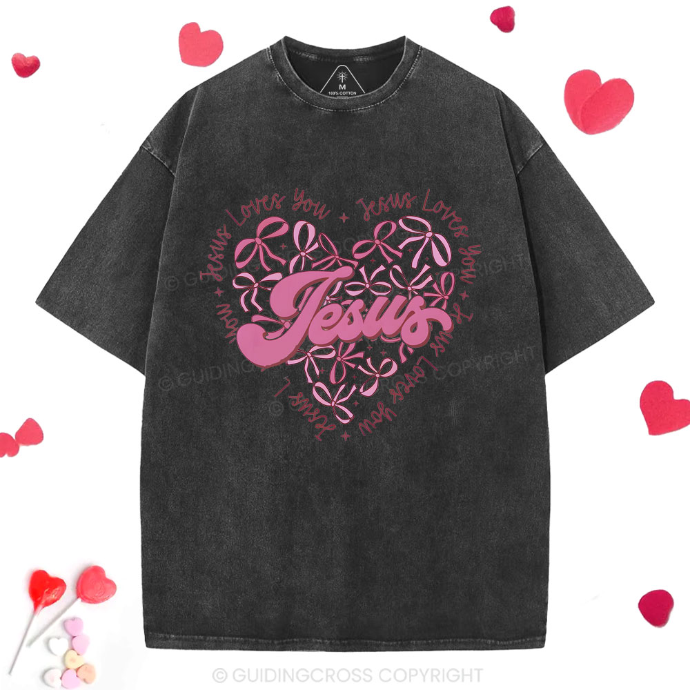 Jesus Love You Christian Washed T-Shirt