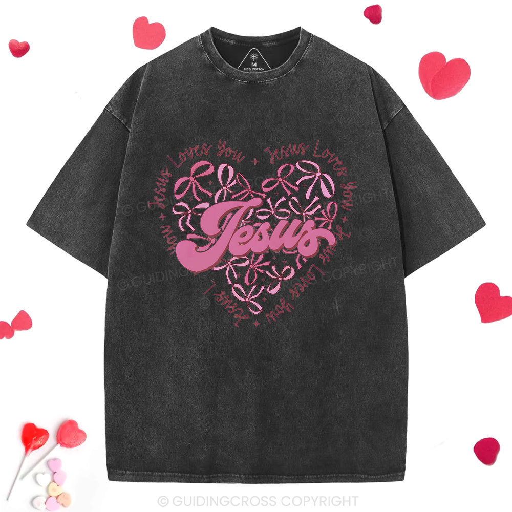 Jesus Love You Christian Washed T-Shirt