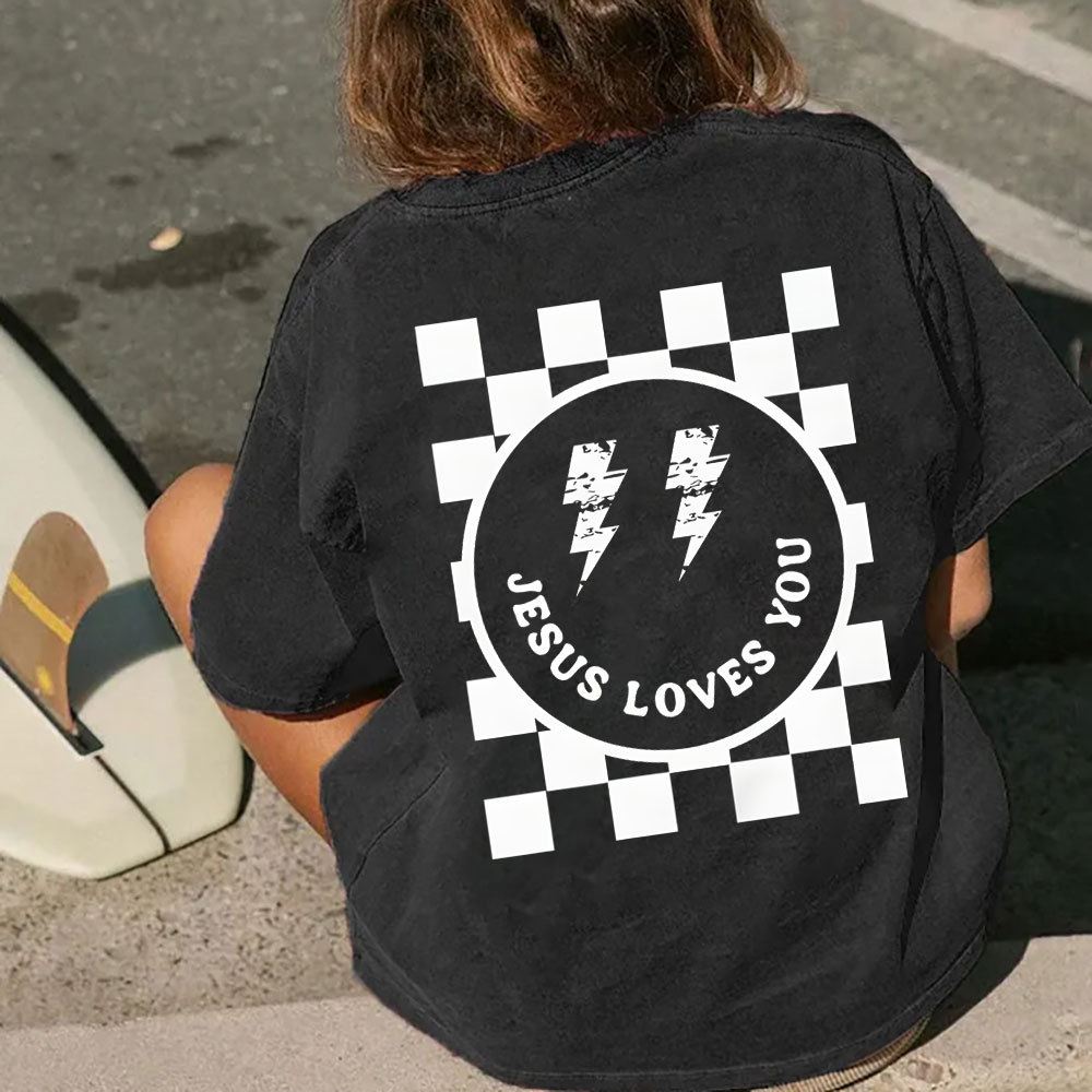 Jesus Love You Christian Washed T-Shirt