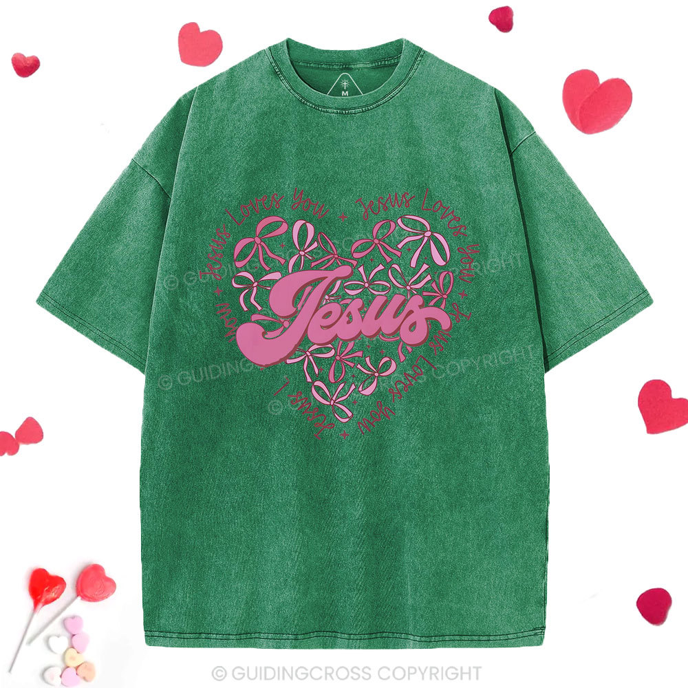 Jesus Love You Christian Washed T-Shirt