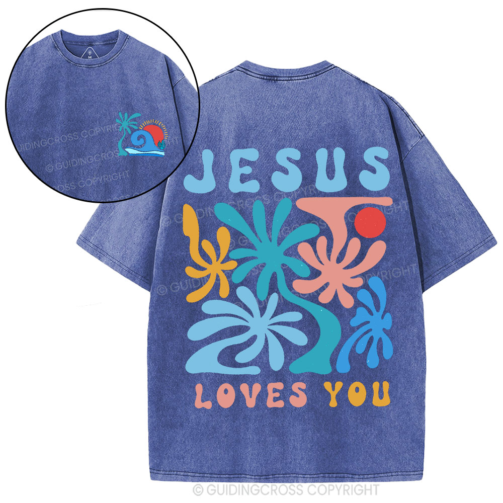 Jesus Love You Christian Washed T-Shirt
