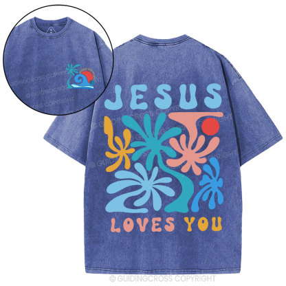 Jesus Love You Christian Washed T-Shirt