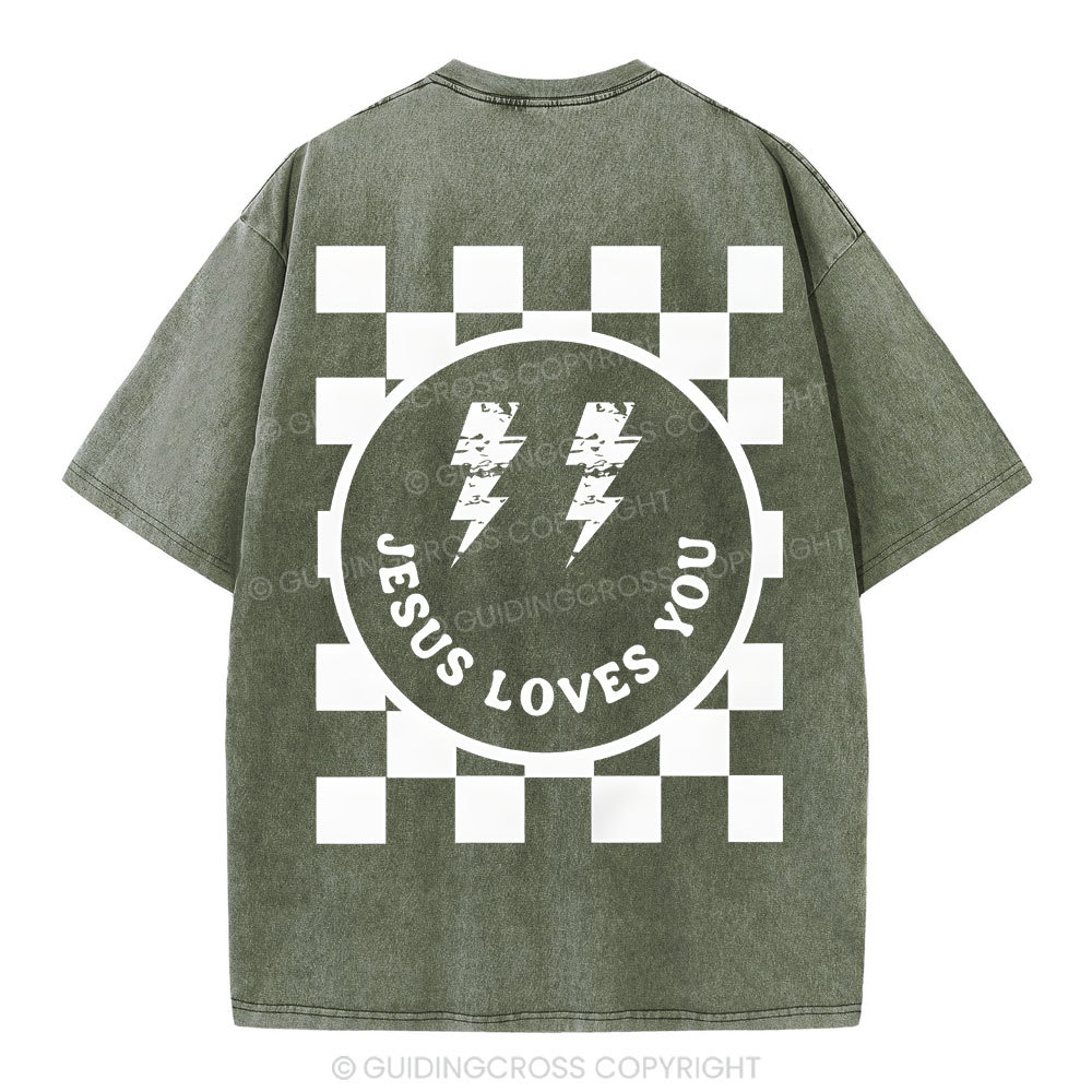 Jesus Love You Christian Washed T-Shirt
