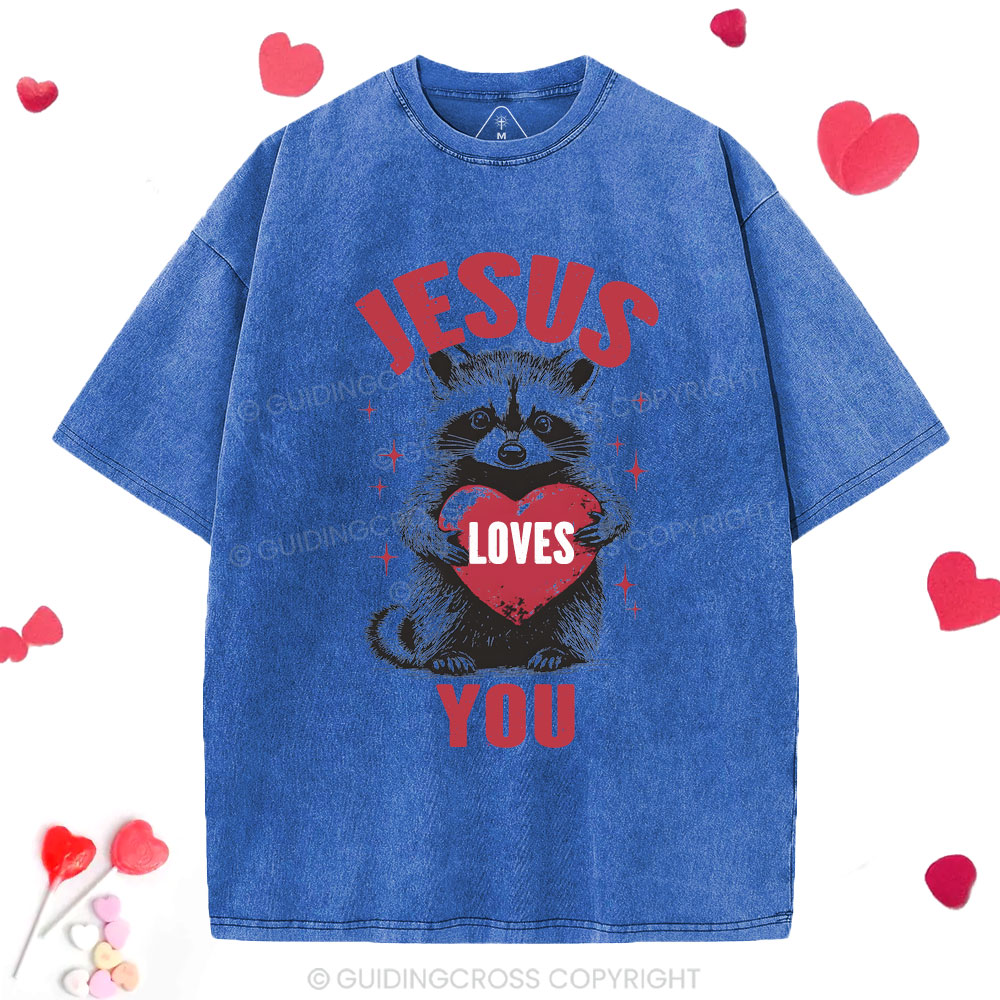 Jesus Love You Christian Washed T-Shirt