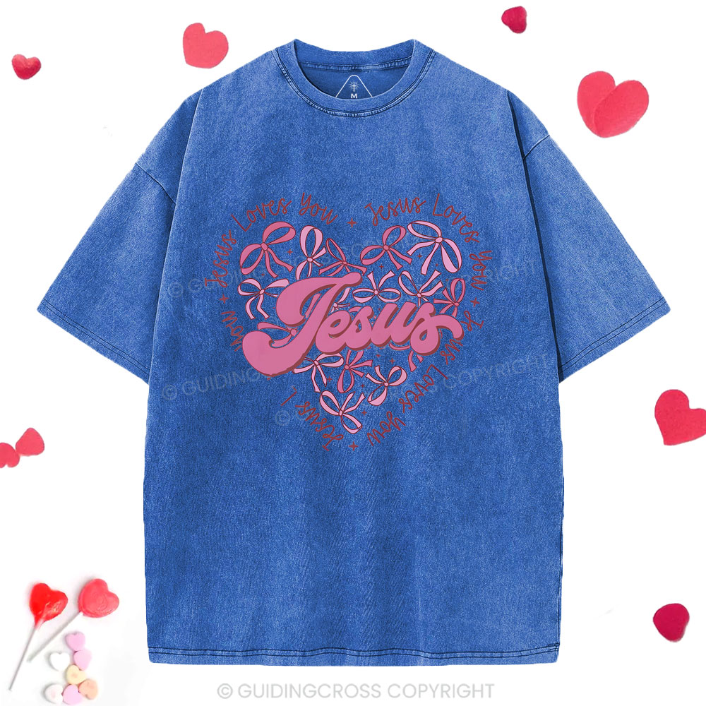 Jesus Love You Christian Washed T-Shirt