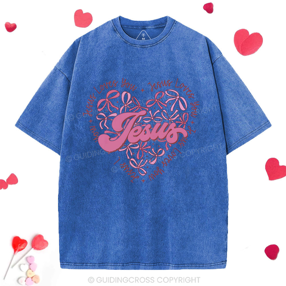 Jesus Love You Christian Washed T-Shirt