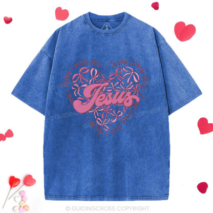 Jesus Love You Christian Washed T-Shirt