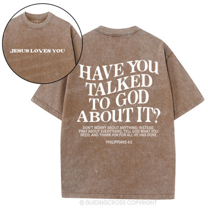 Jesus Love You Christian Washed T-Shirt