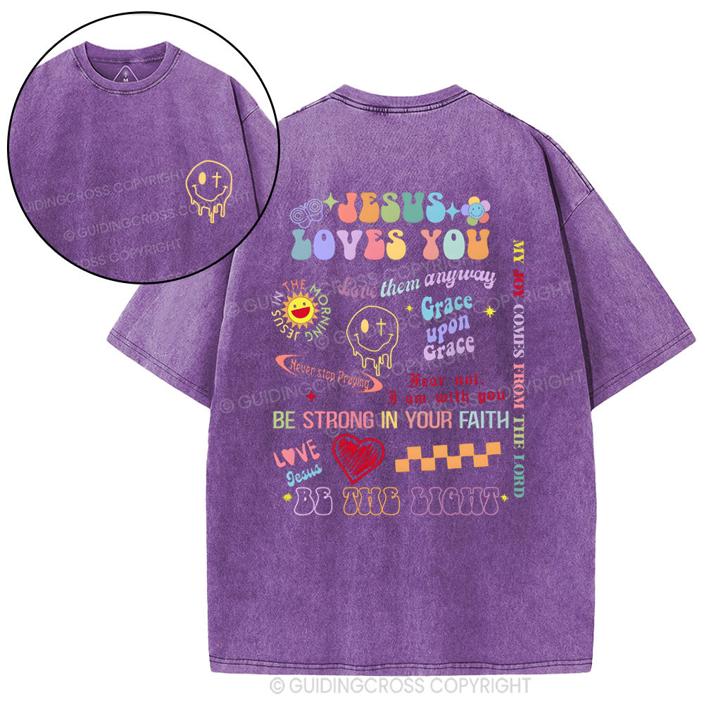 Jesus Love You Christian Washed T-Shirt