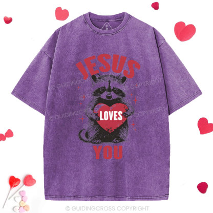 Jesus Love You Christian Washed T-Shirt