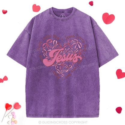 Jesus Love You Christian Washed T-Shirt
