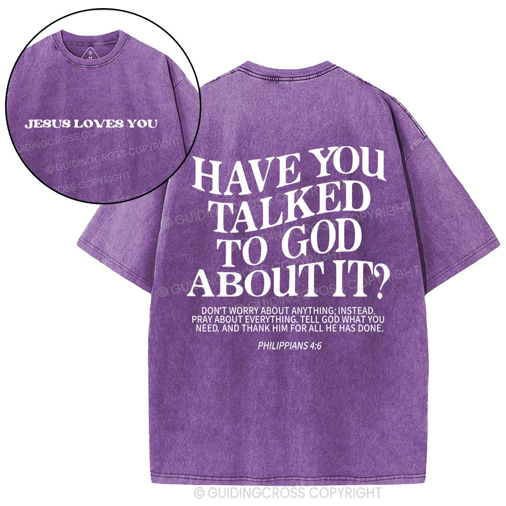 Jesus Love You Christian Washed T-Shirt