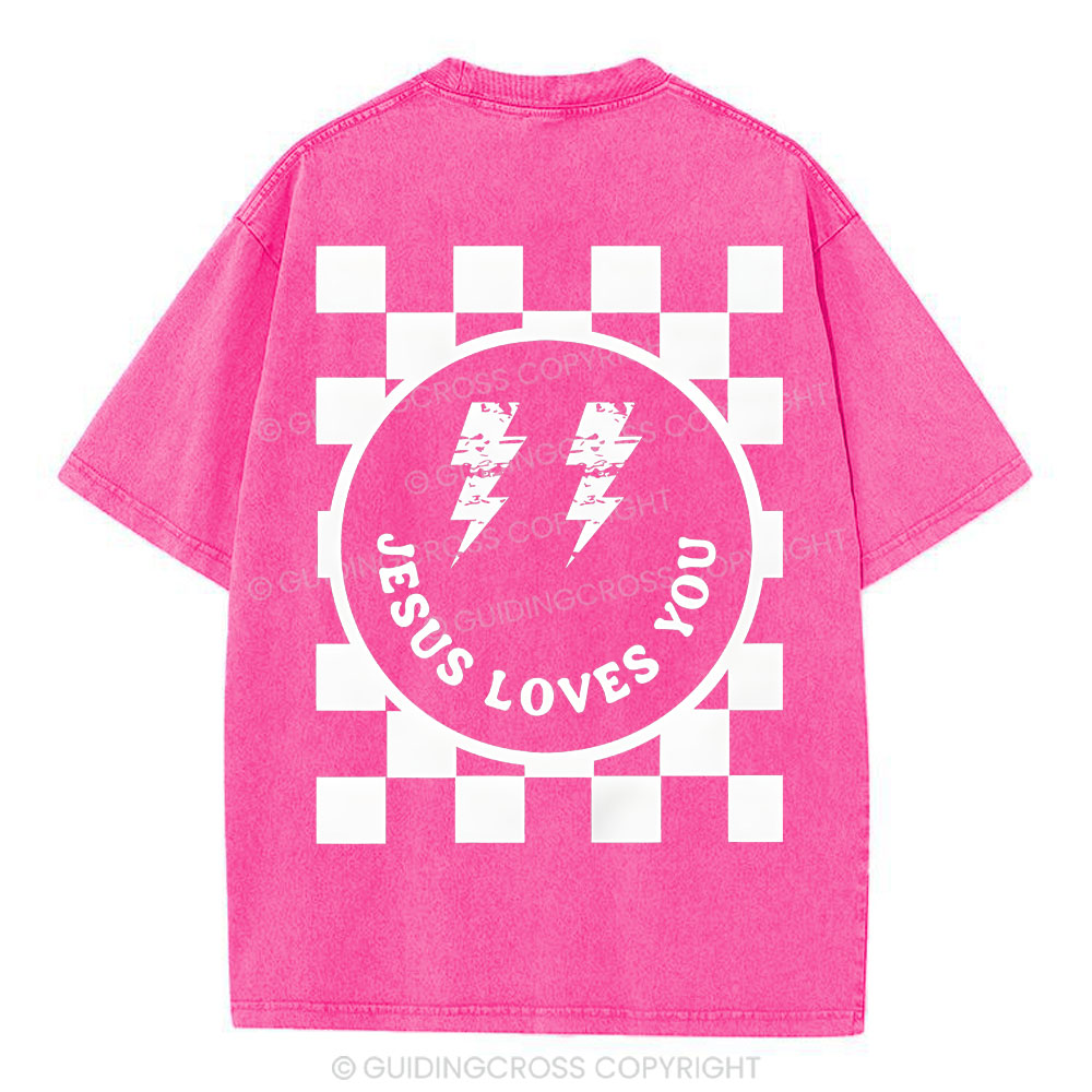 Jesus Love You Christian Washed T-Shirt