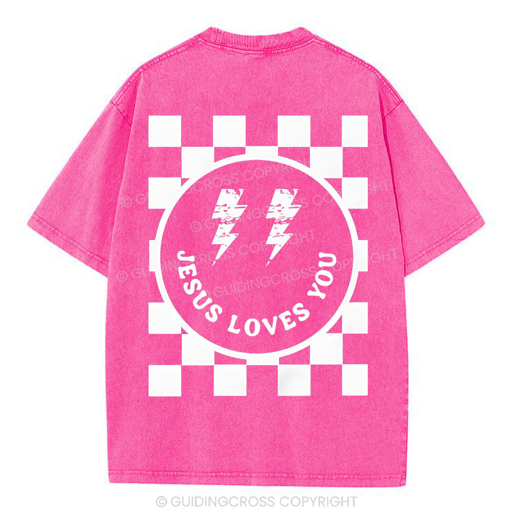 Jesus Love You Christian Washed T-Shirt