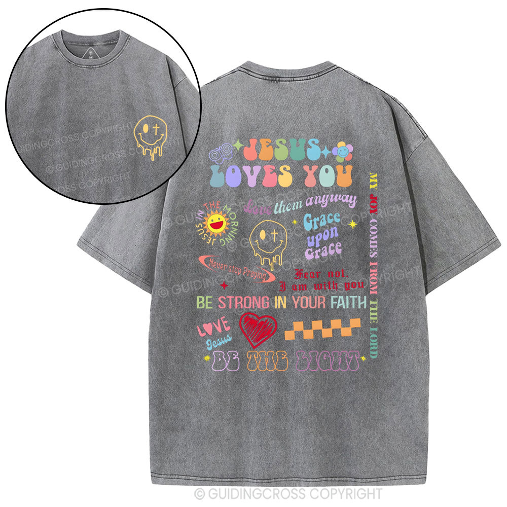 Jesus Love You Christian Washed T-Shirt