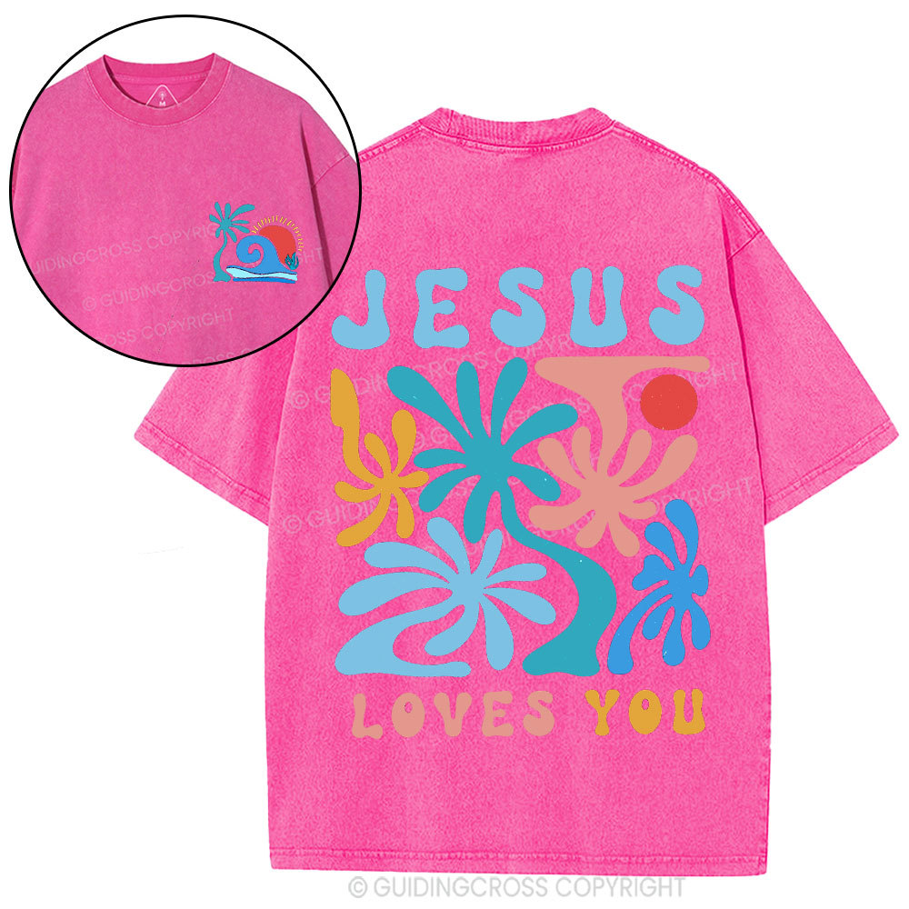 Jesus Love You Christian Washed T-Shirt