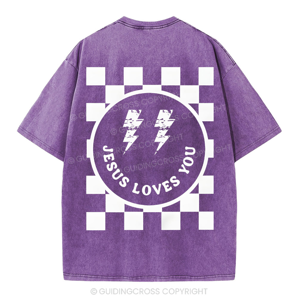 Jesus Love You Christian Washed T-Shirt