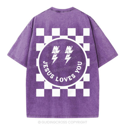 Jesus Love You Christian Washed T-Shirt