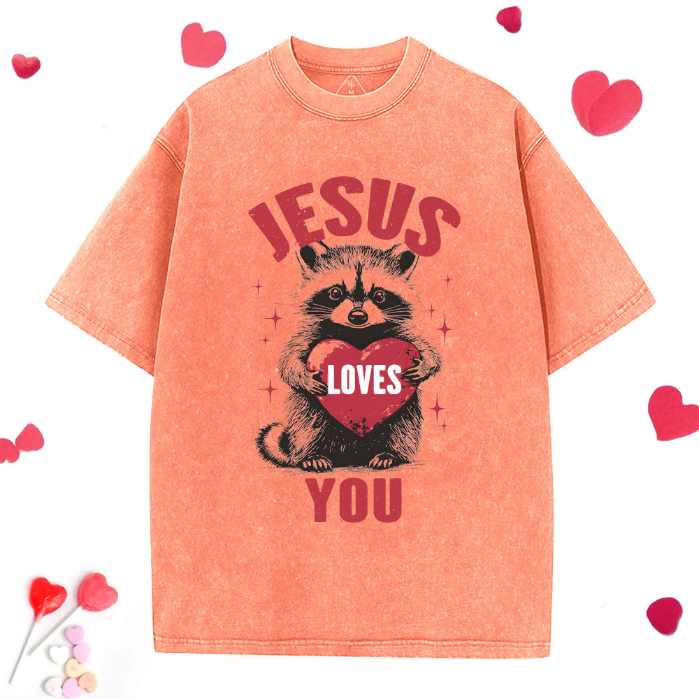 Jesus Love You Christian Washed T-Shirt