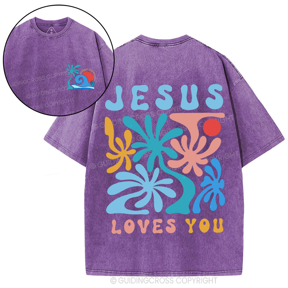 Jesus Love You Christian Washed T-Shirt