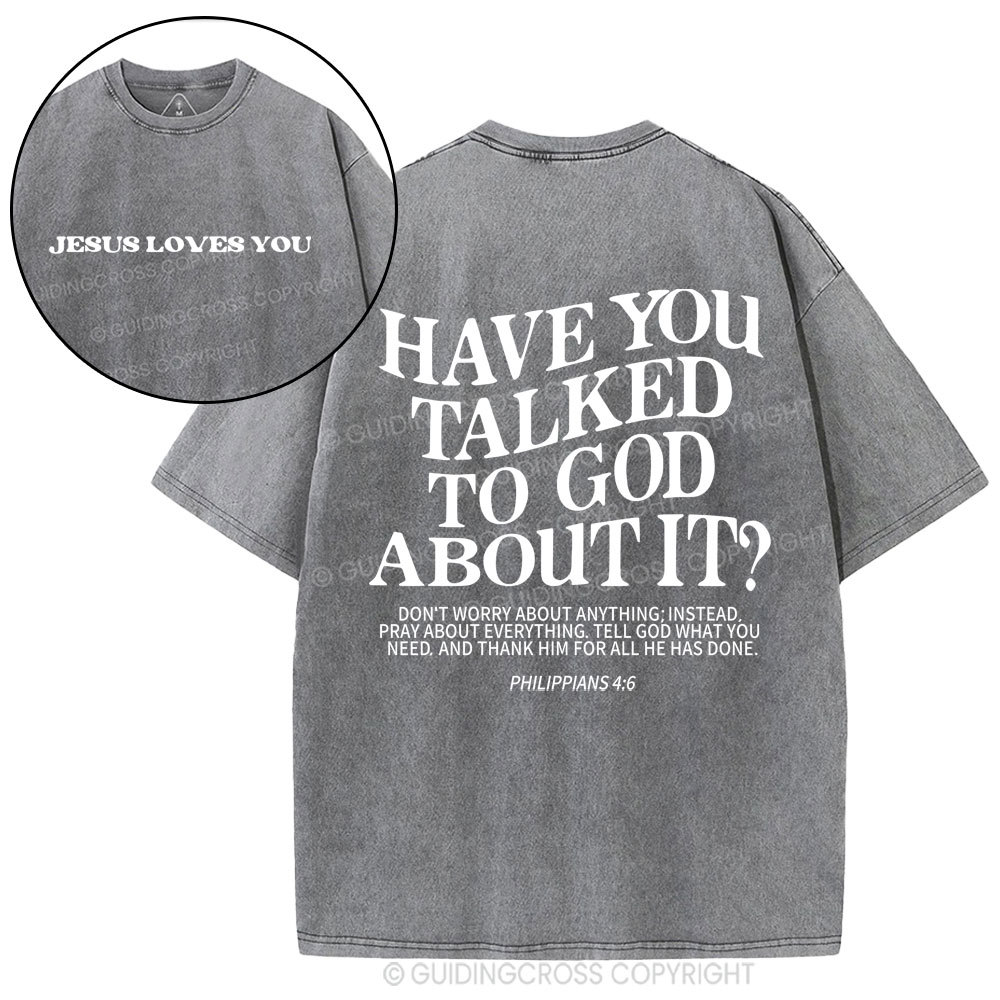Jesus Love You Christian Washed T-Shirt