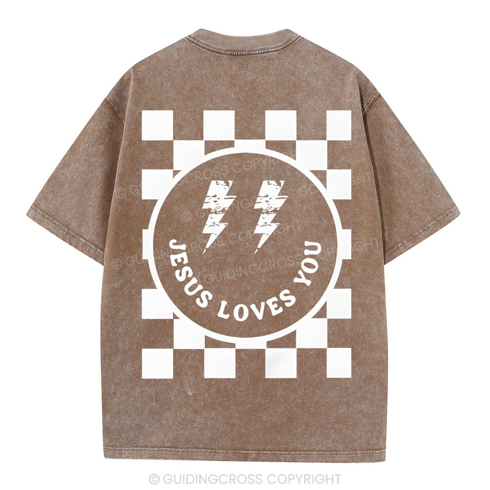 Jesus Love You Christian Washed T-Shirt