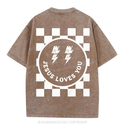 Jesus Love You Christian Washed T-Shirt