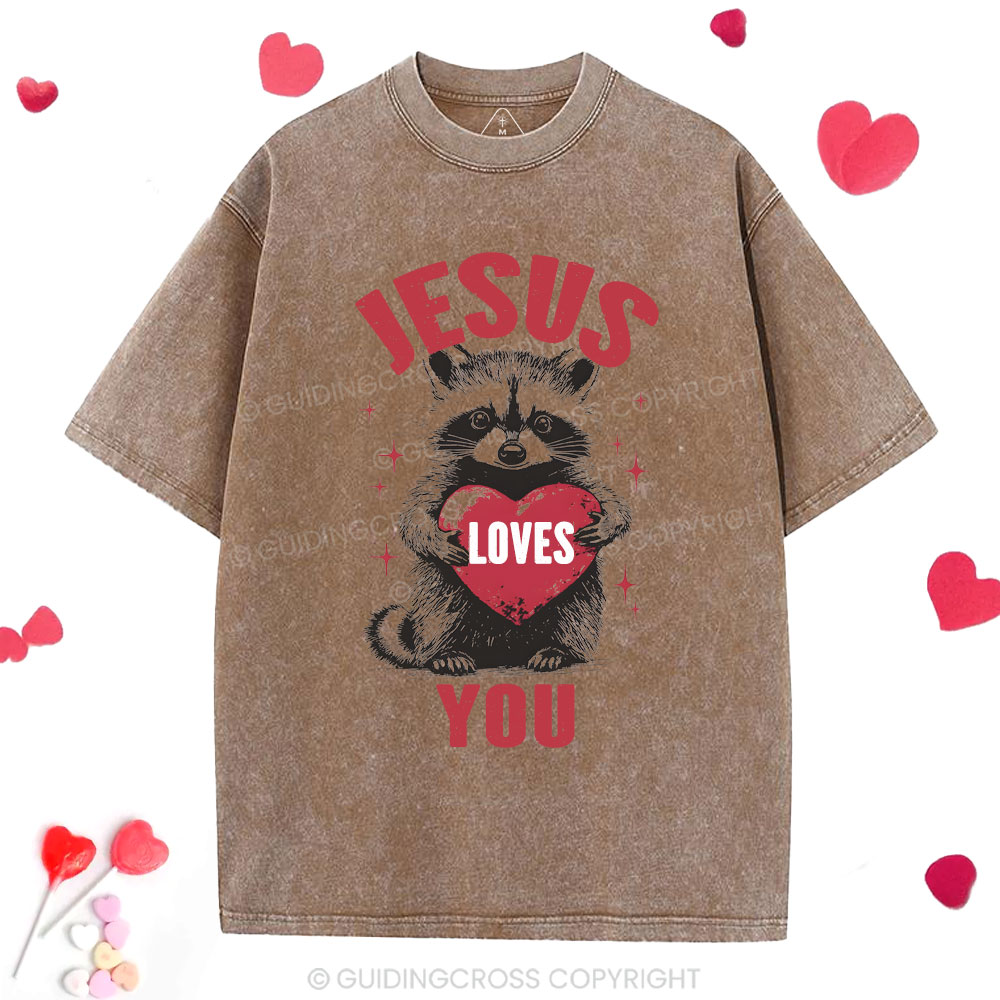 Jesus Love You Christian Washed T-Shirt