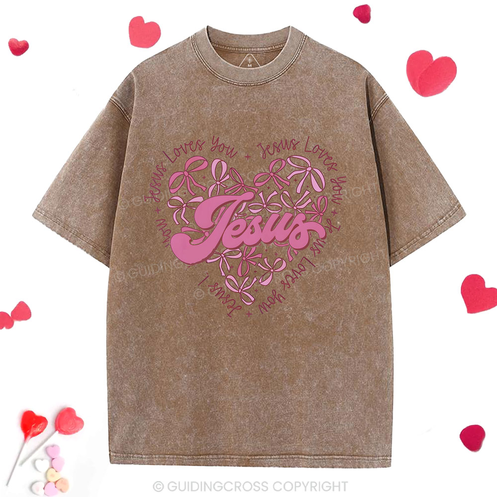 Jesus Love You Christian Washed T-Shirt