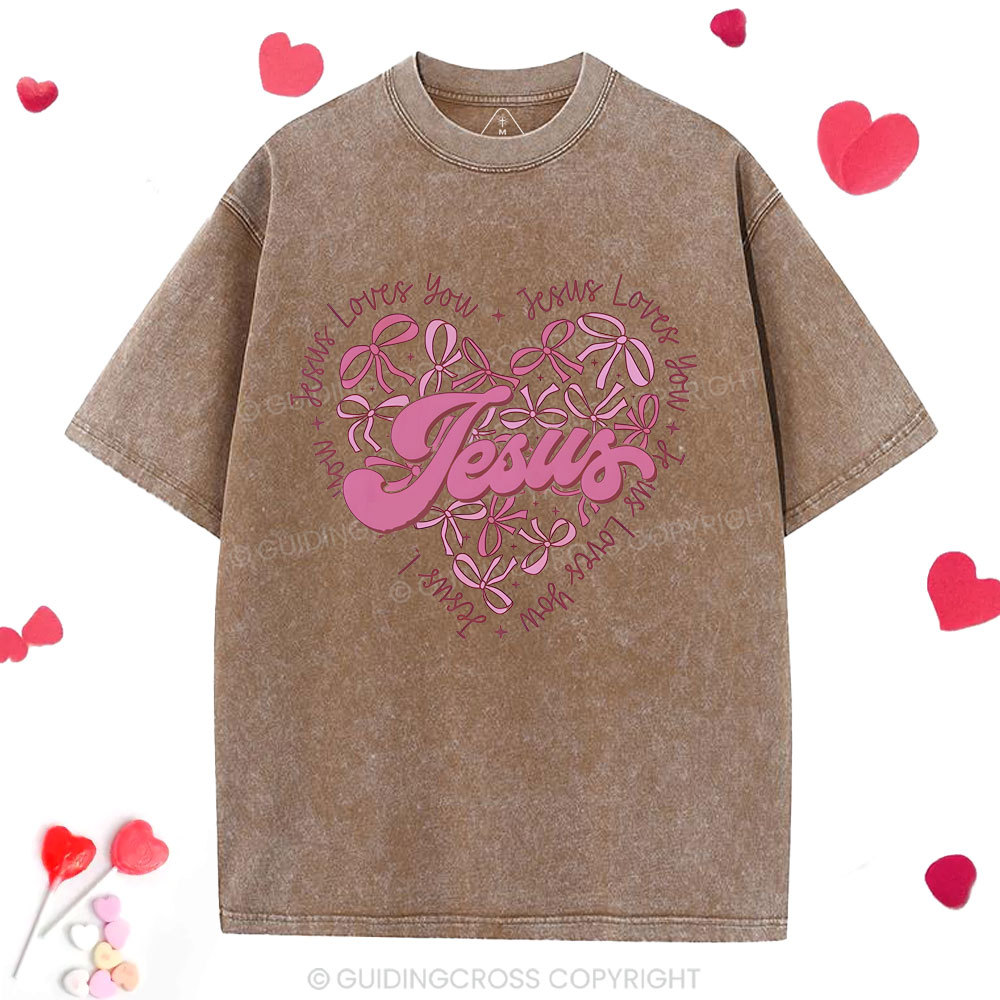 Jesus Love You Christian Washed T-Shirt