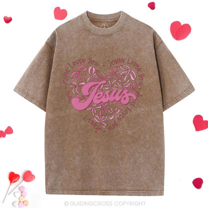 Jesus Love You Christian Washed T-Shirt