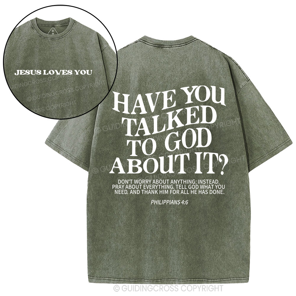 Jesus Love You Christian Washed T-Shirt
