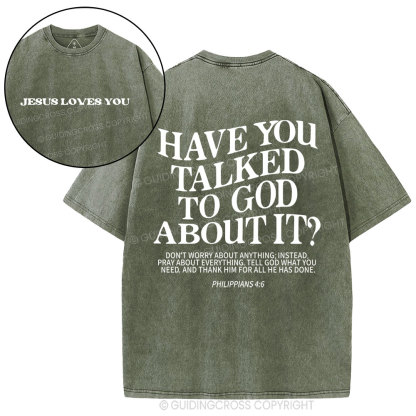Jesus Love You Christian Washed T-Shirt