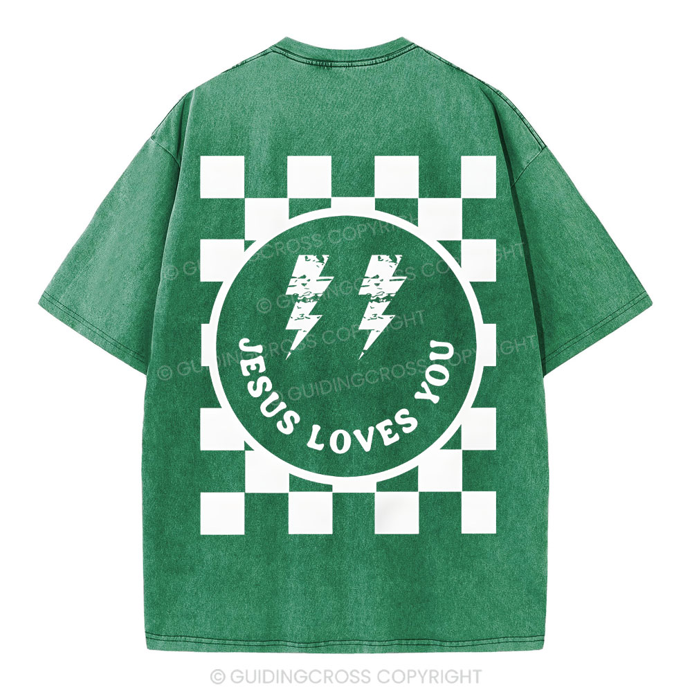 Jesus Love You Christian Washed T-Shirt
