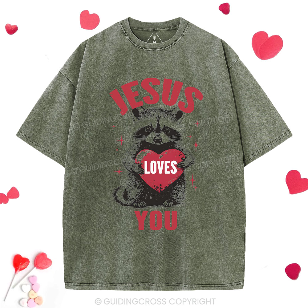 Jesus Love You Christian Washed T-Shirt