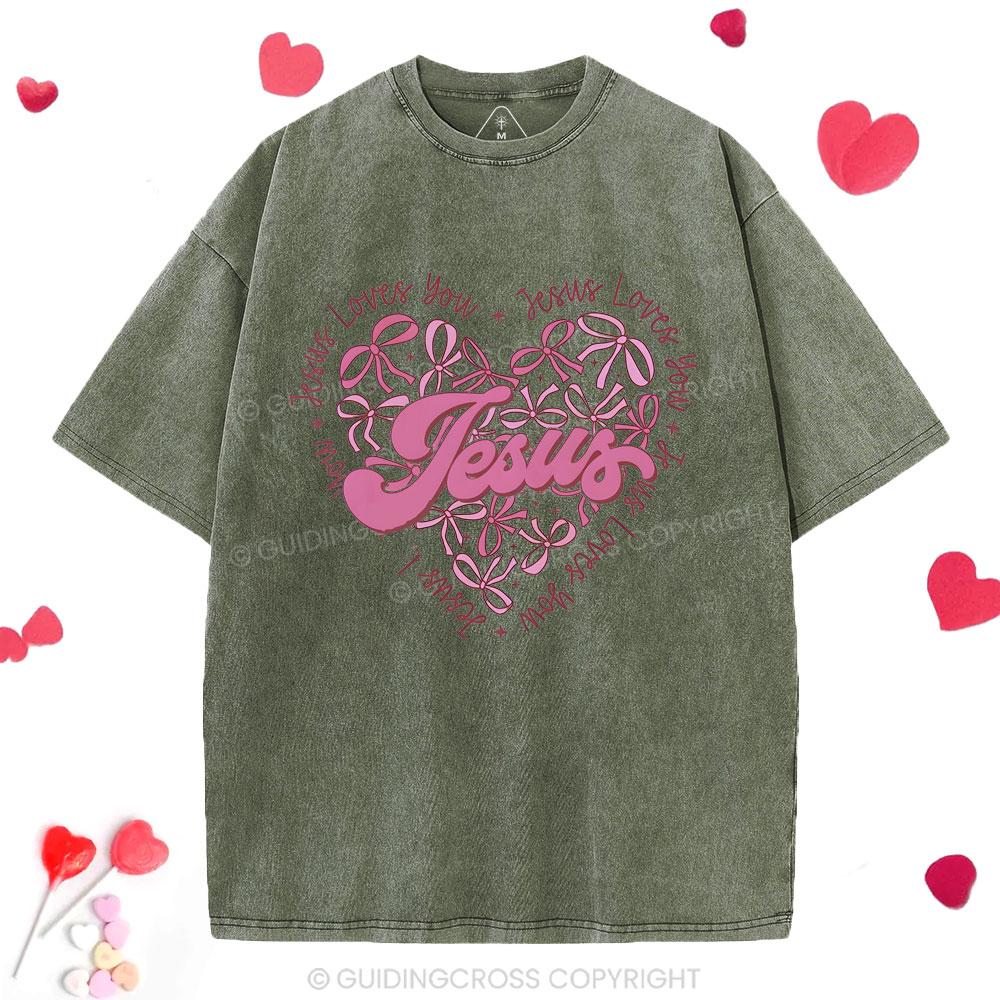 Jesus Love You Christian Washed T-Shirt