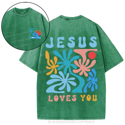 Jesus Love You Christian Washed T-Shirt