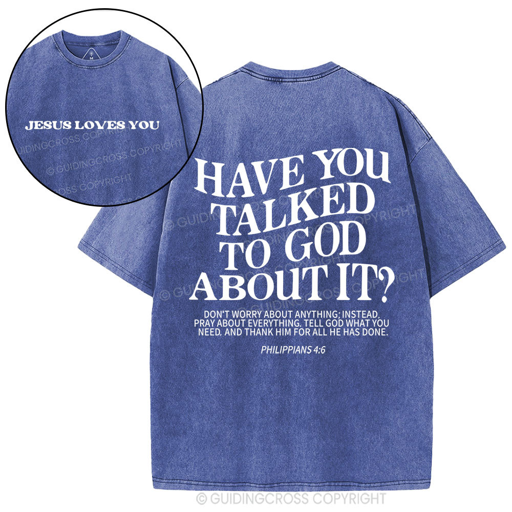 Jesus Love You Christian Washed T-Shirt