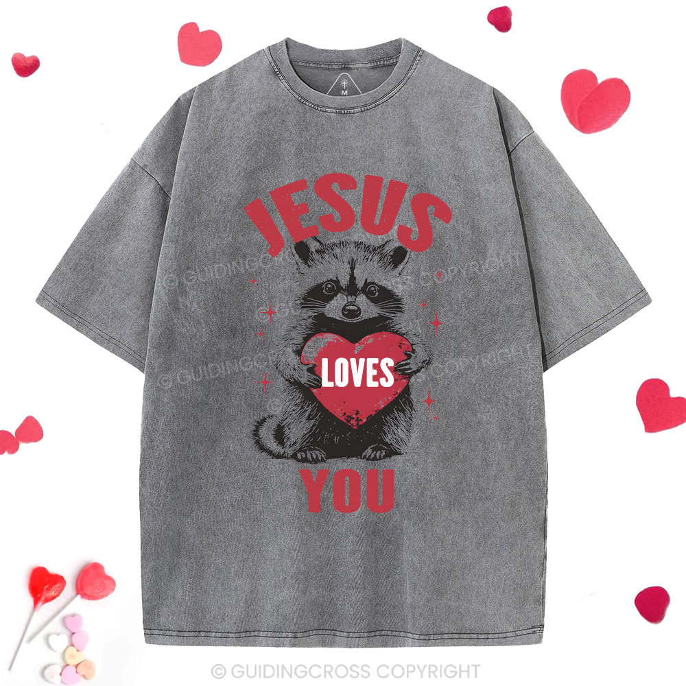 Jesus Love You Christian Washed T-Shirt